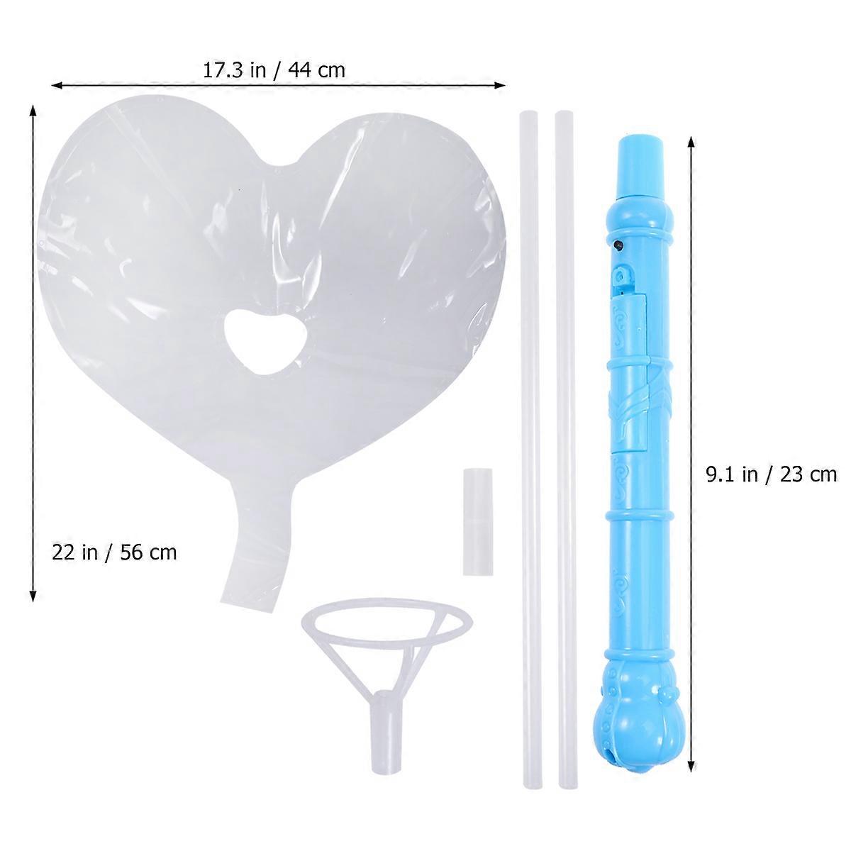 Glow Party Supplies Heart-Shaped Balloon Wedding Decorative Lamp With Inflatable Flashing Light String 1Set