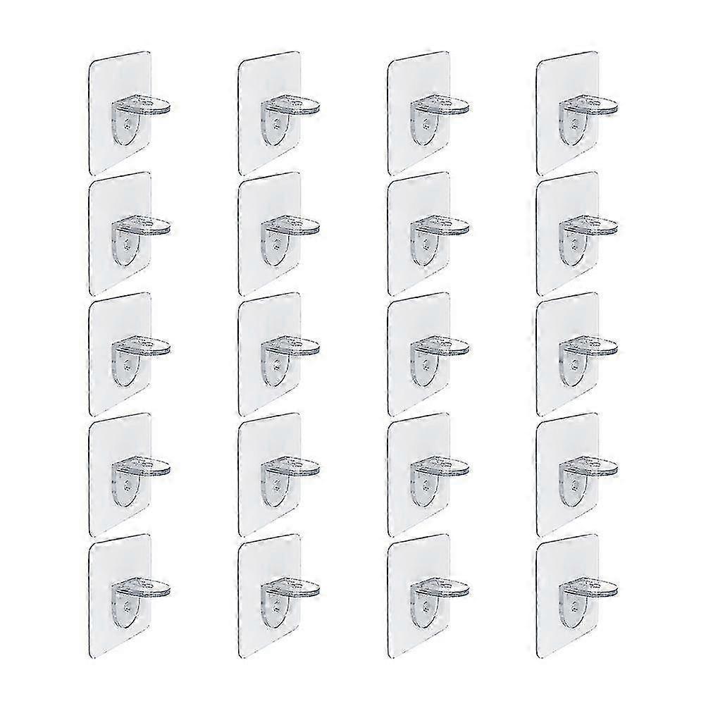 20 Pcs Plastic Shelf Clips Support Holder for Cabinet Closet Shelving Units, Compatible with Various Brands, Shelf Support Pins