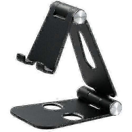 Universal Hands-Free Folding Aluminum Tablet Mount Holder Stand for Compatible Devices like iPad and iPhone in Black Color