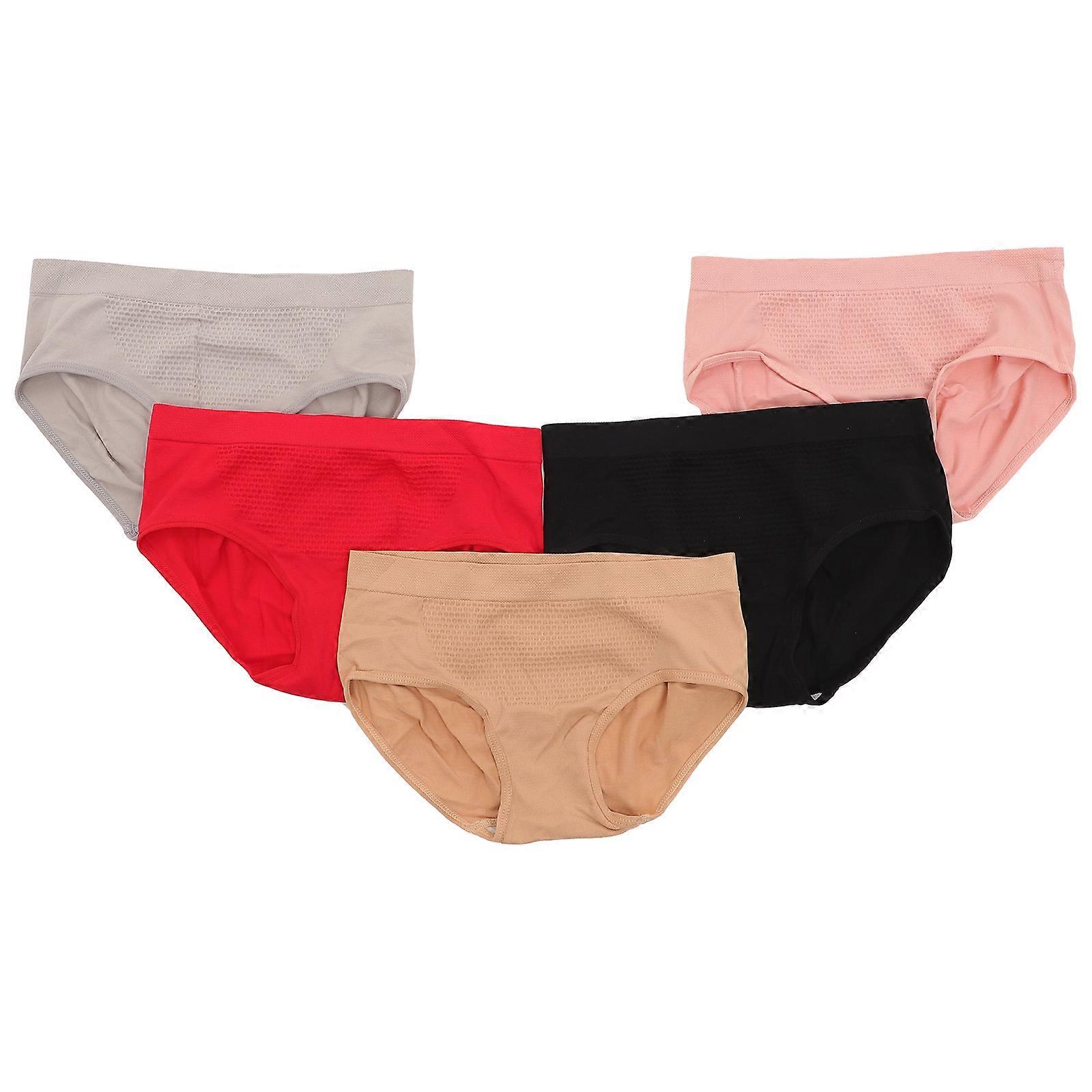 Ladies Briefs High Elasticity Panties Relief Pain 3D Woven 5Pcs