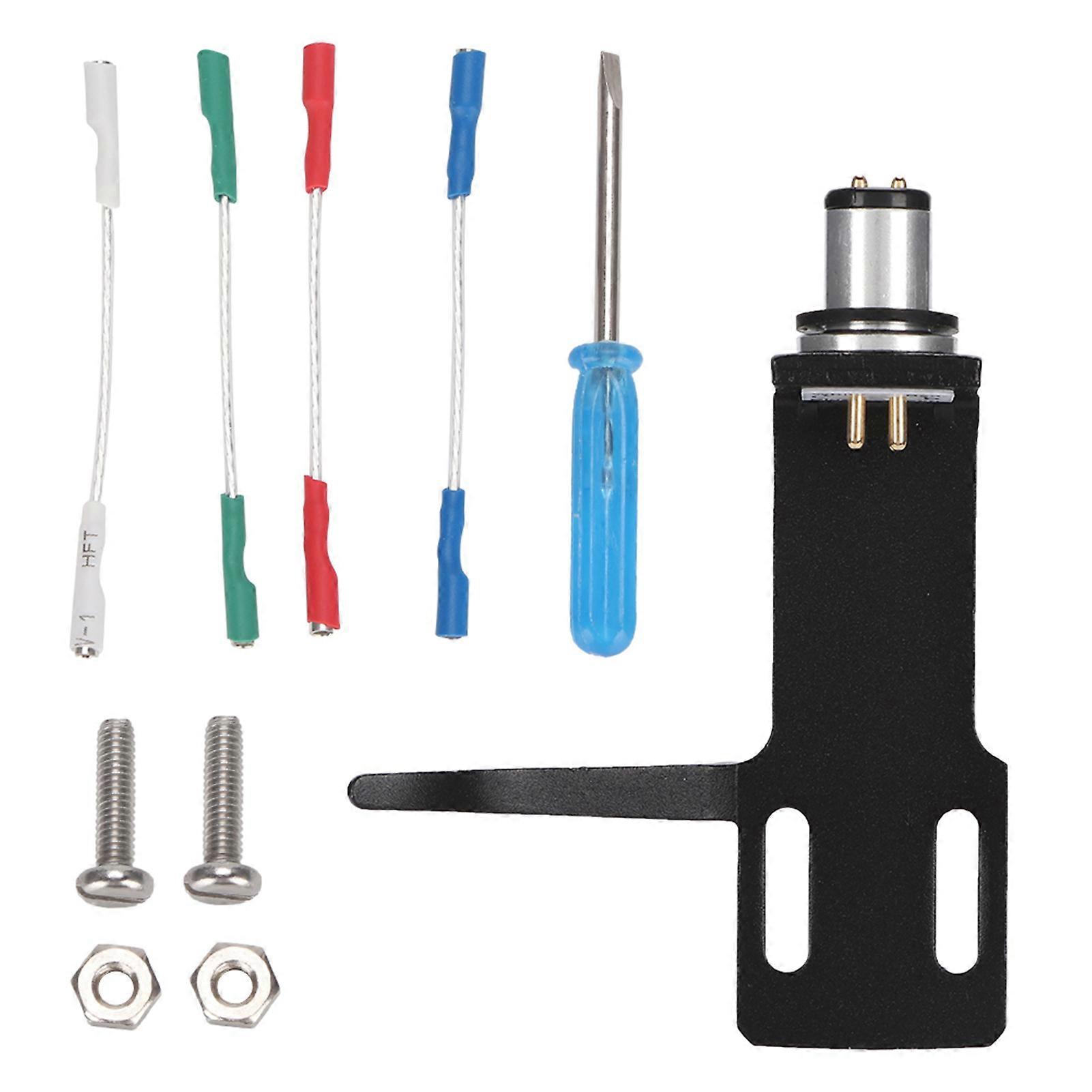 Phonograph Headshell Kit for Turntable, High-End Phono Cartridge, Black