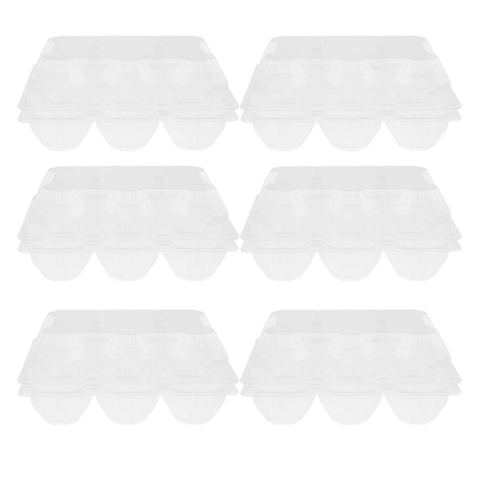 Egg Holders for Refrigerator PVC Egg Packaging Container Minimalist Design 6Pcs