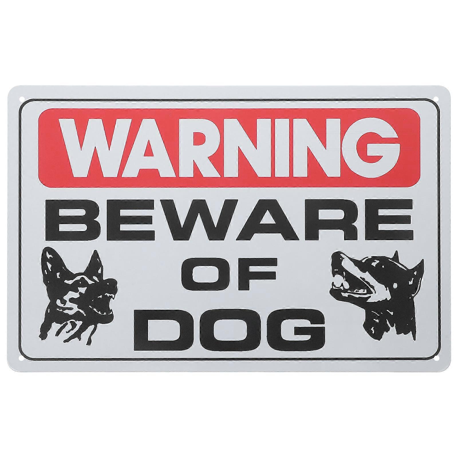 Hanging Warning Dog Sign Beware Of Dog Vintage Sign Decorative Iron For Home Security Deter 1Pack