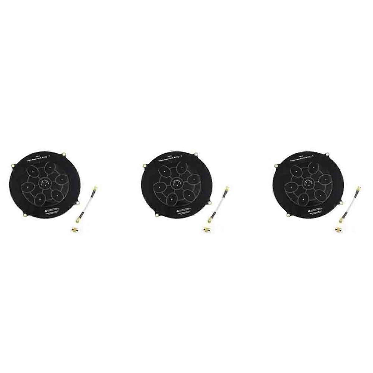 150mm Triple Feed Patch 5.8GHz 14DBi Pagoda Array FPV Antenna Black