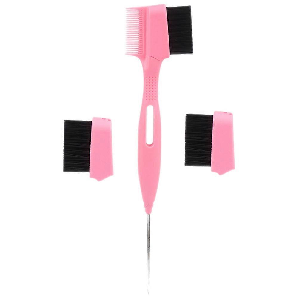 Dual Headed Eyebrow Brush with Replaceable Heads, Portable Comb for Precise Shaping, Durable Needle Material for Women