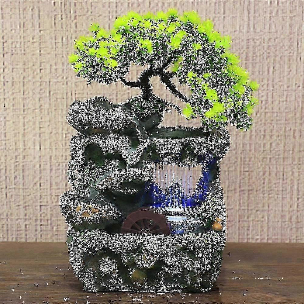 داخلي منضدية شلال نافورة الجنينة بونساي زن التأمل الاسترخاء نوافير المياه المتتالية زخرفة