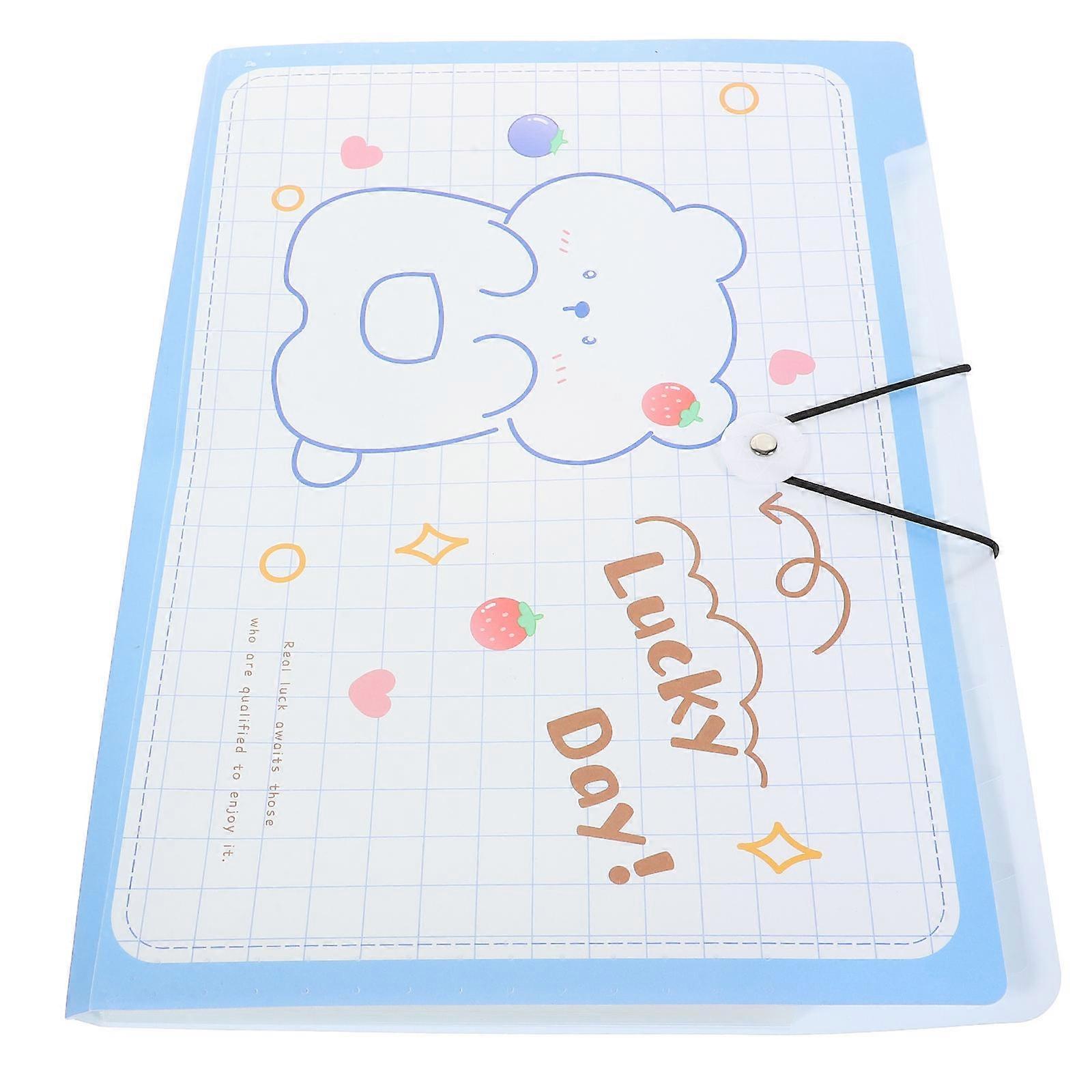 Document Organizer Folder Multi Layer Storage File Bag White 32.50X23.50X2.00CM Portable 2Pack