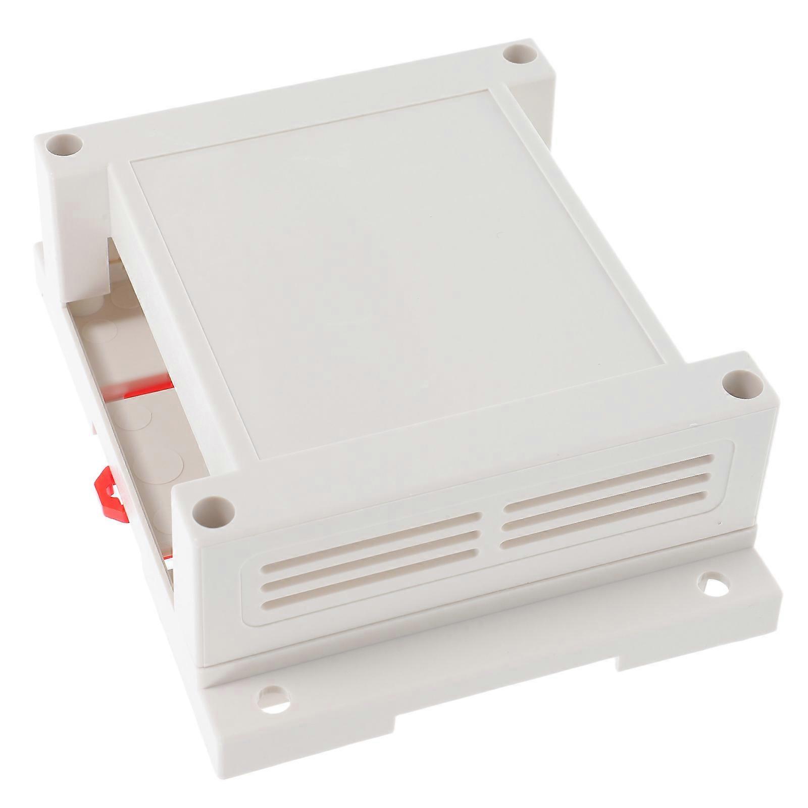 Plastic Electrical Instrument Enclosure Box for Electronics DIY Project Socket Base Replacement White ABS Case