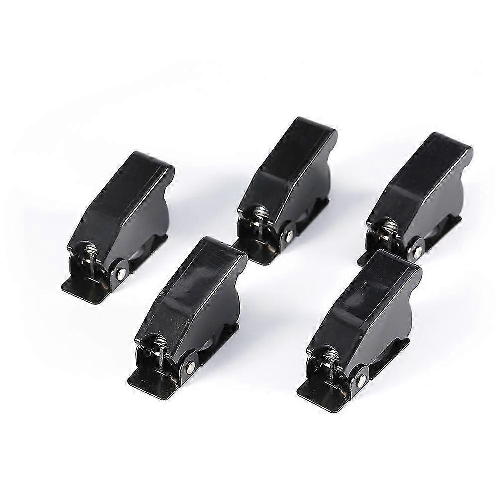 5Pcs Black Safety Switch Flip Cap Cover Guard For Car Toggle Switch
