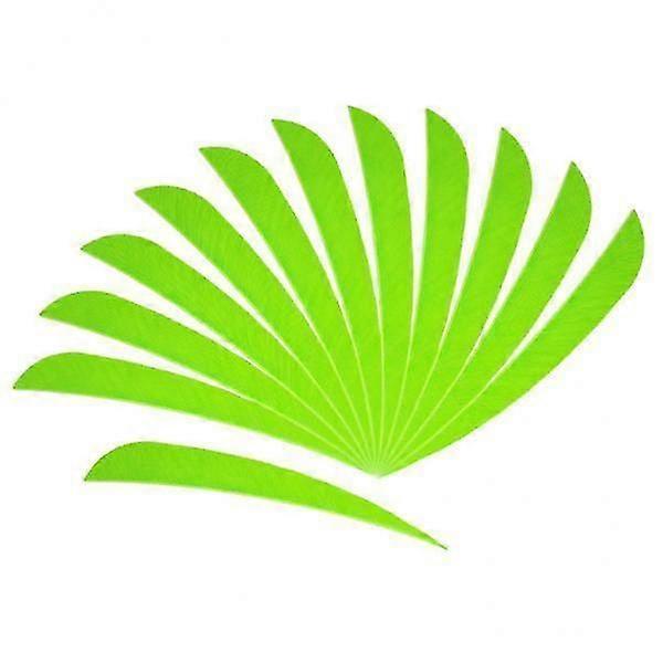 10x12 pièces tir à l’arc chasse flèche plume fletching aile droite fletches 4 pouces fluorescence vert