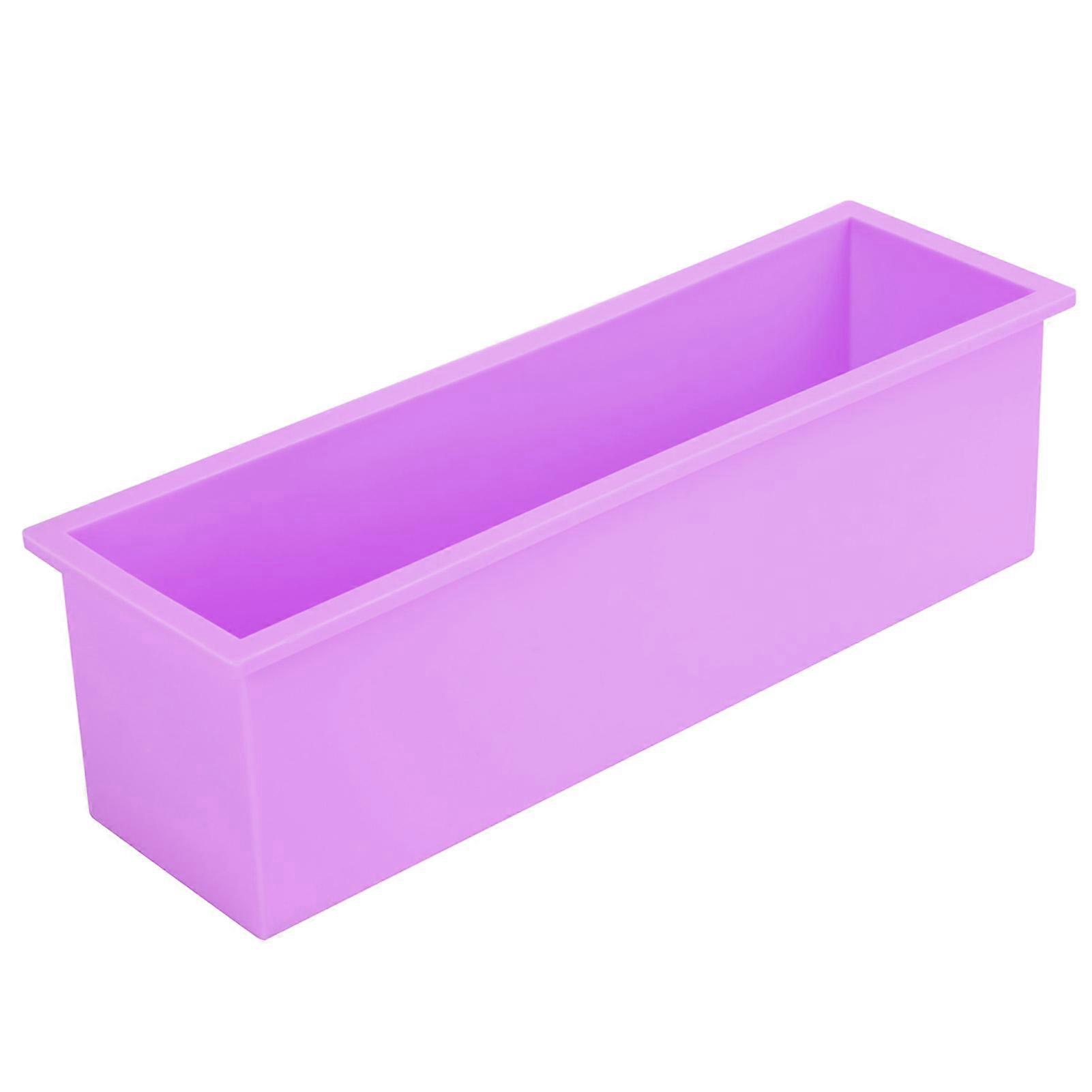 1200ML Silicone Rectangle Soap Mold DIY Toast Making Box 26x7x8cm