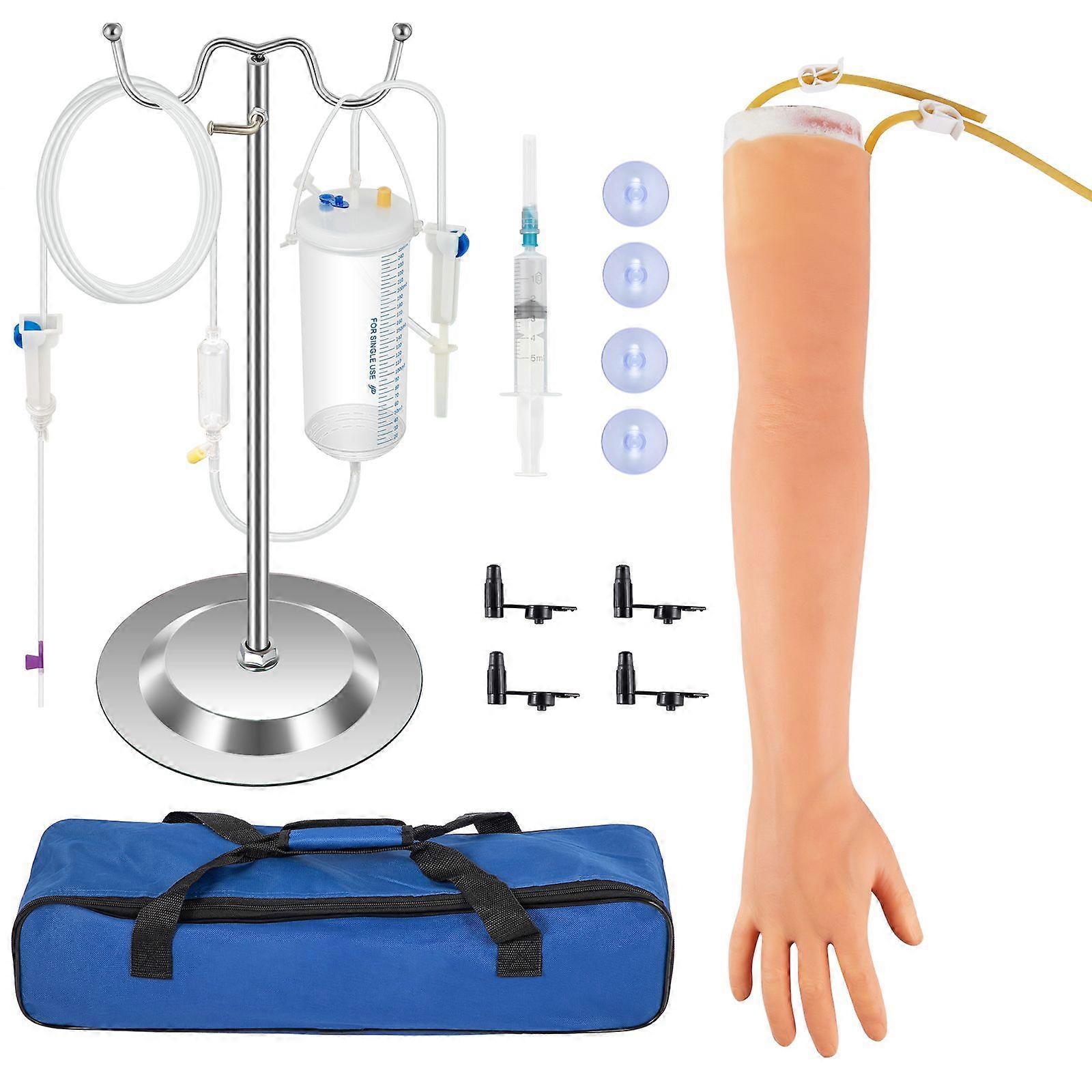 12 قطعة طقم ممارسة الفصد ، التدريب على بزل الوريد الوريدي ، مع حقيبة حمل ، وممارسة ومهارات IV مثالية