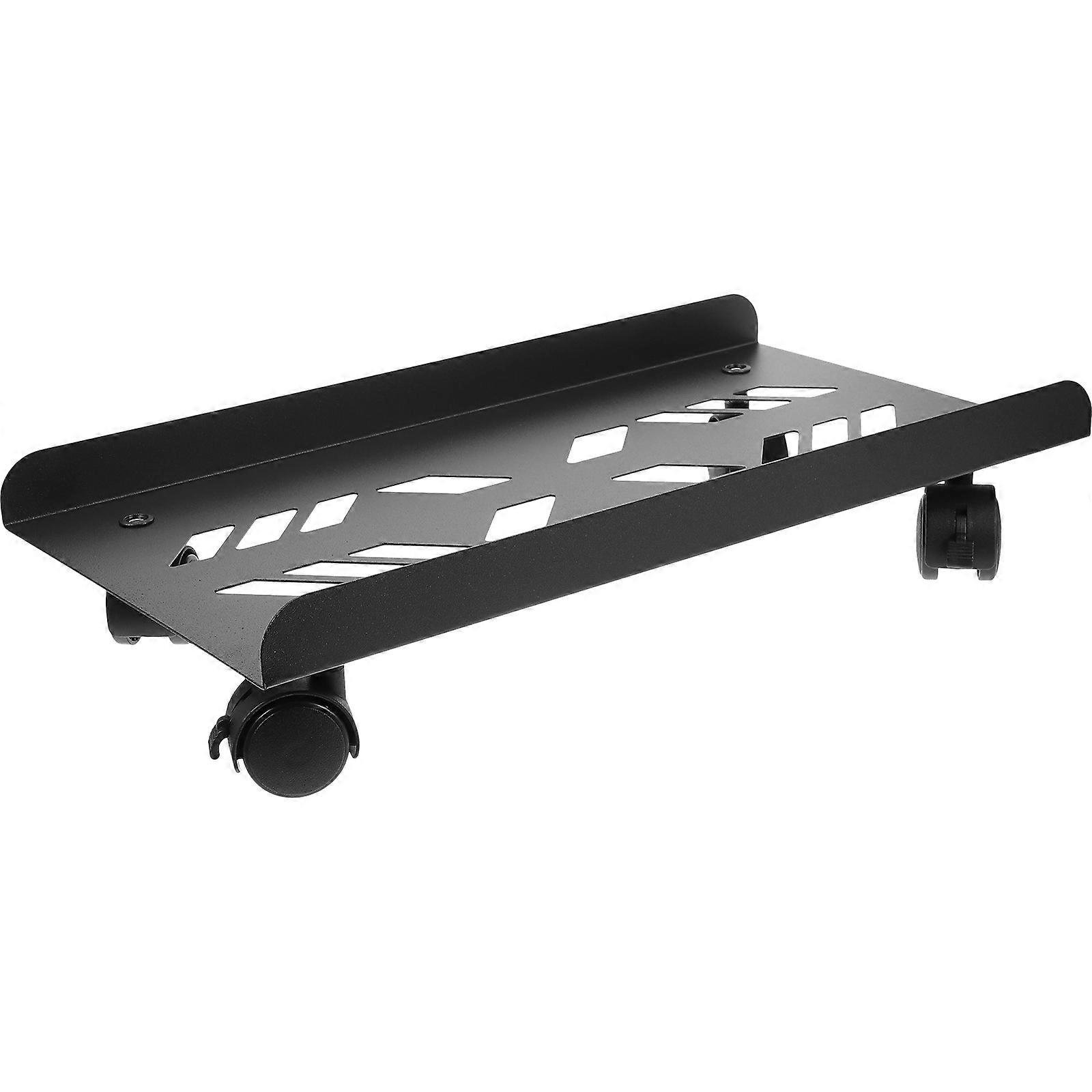 Mobile Computer Tower Stand with 4 Swivel Wheels, Non Slip Surface, Stable PC Holder for Office & Home, Easy to Move CPU Base for Desktop