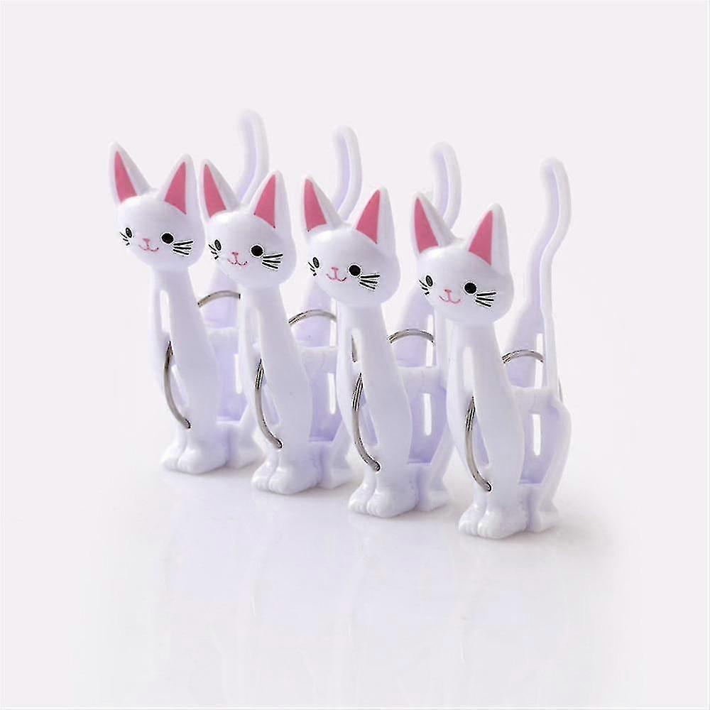 Cute Cat Design Plastic Clothes Pegs