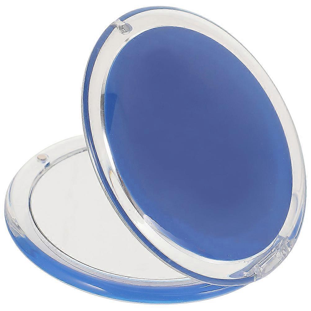 Compact Foldable Magnifying Makeup Mirror for Travel – Portable Round Mirror with Sleek Case for Easy Storage
