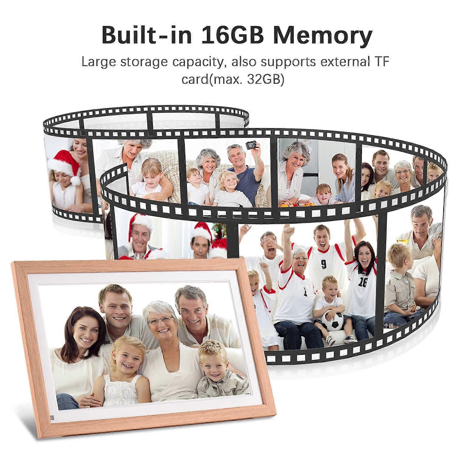 15.6 Inch Large WiFi Digital Photo Frame Cloud Digital Picture Frame Wall Mountable 1920*1080 IPS Screen Touch Control 16GB Storage Capacity Auto Rot