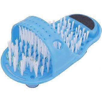 Bathroom Foot Cleaner Slippers - Scrubber & Massager with Anti-Slip Base