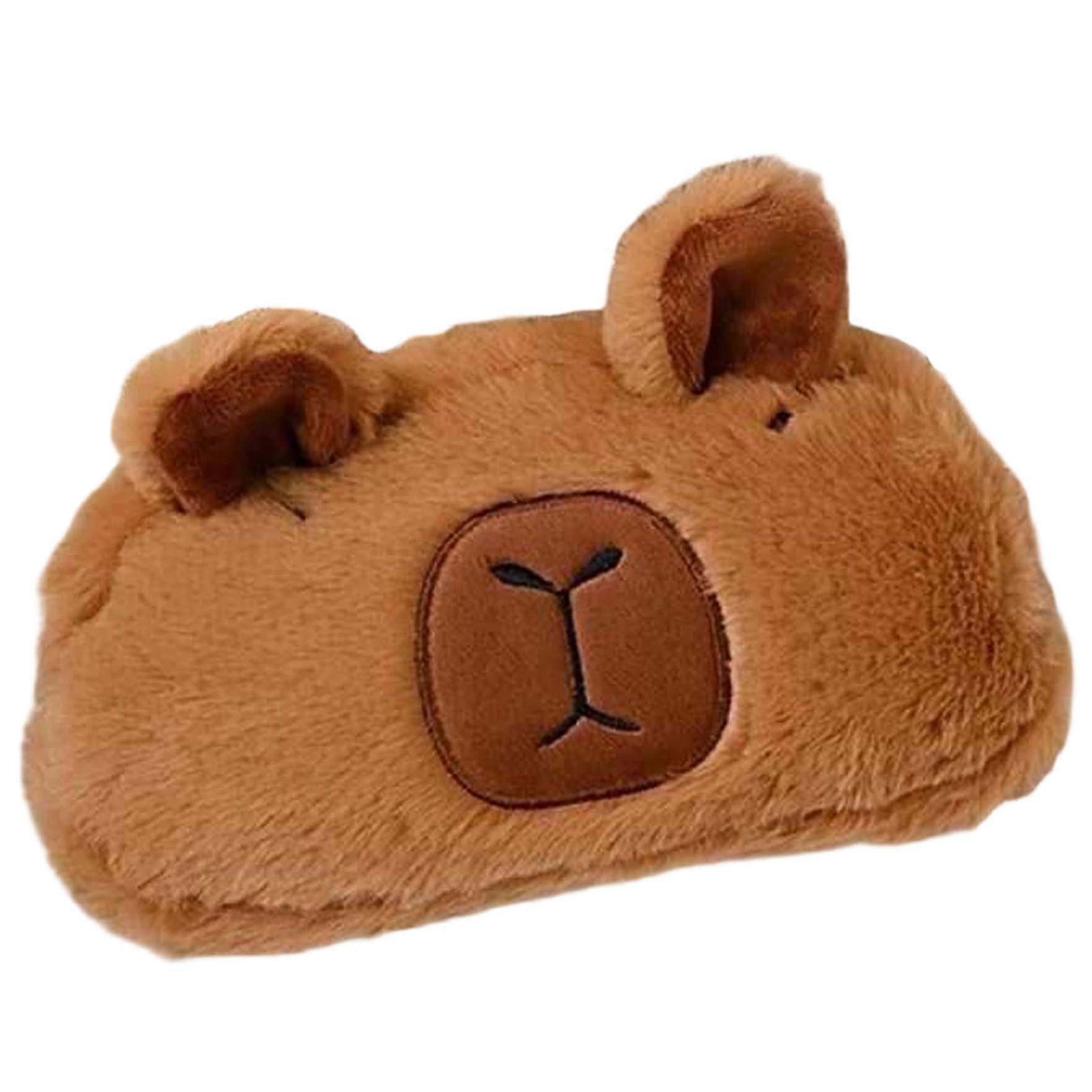 Capybara Pencil Case, Soft Plush Zippered Pouch, Unisex Kids' Pencil Case For Boys And Girls, Capybara Plush Organizer