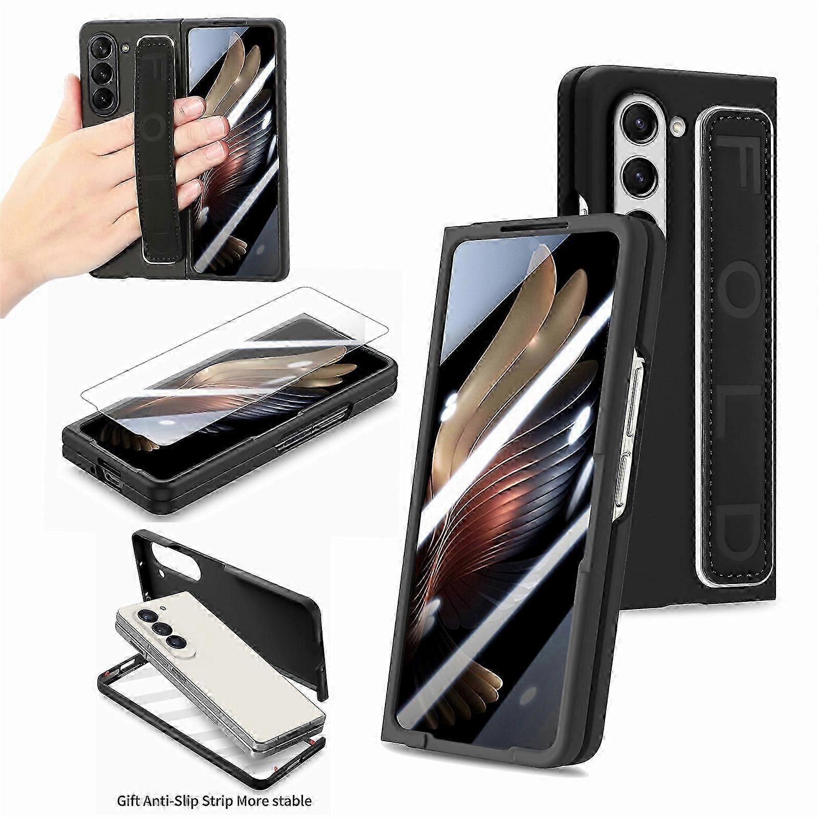 Hand Strap Case for Samsung Galaxy Z Fold 6, Ultra Slim & Thin Shockproof Hard PC Protective Case for Galaxy Z Fold 6 Strap Case Case