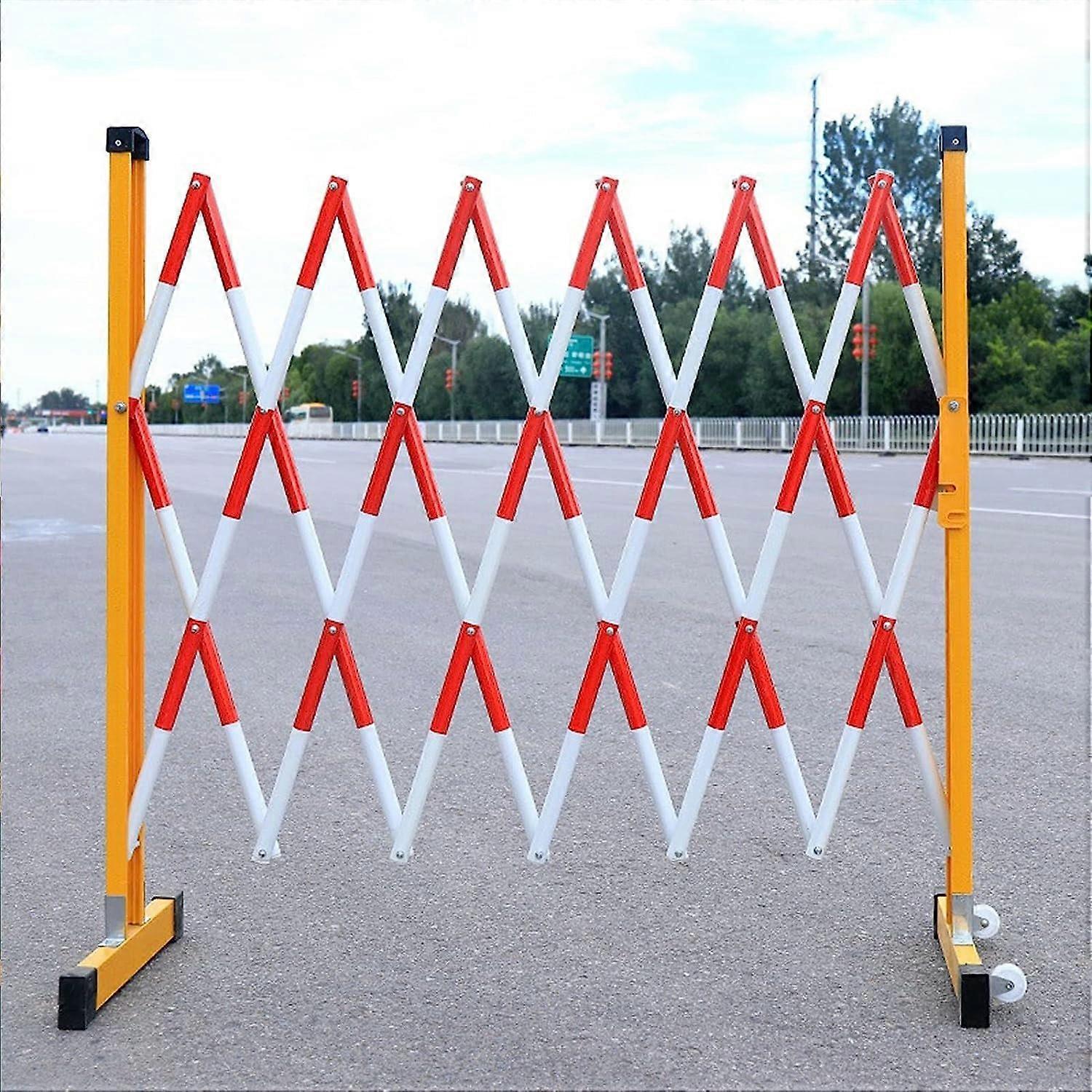 Retractable Traffic Guardrail, Extendable Guardrail for Separating Crowds, for Areas Such as the Subway, Portable (Red, 1.2 x 4 m)
