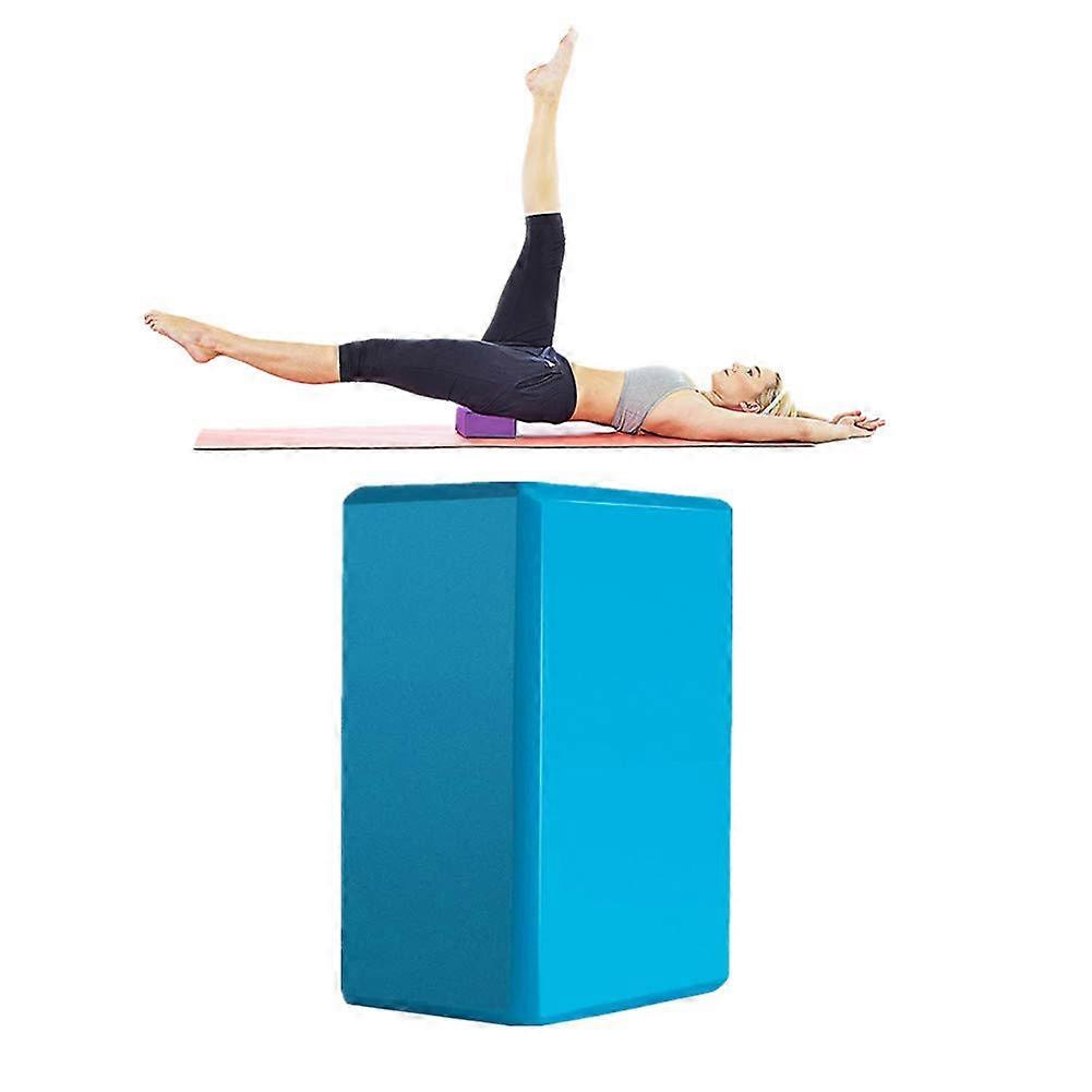 Yoga Block Set - High Density Foam Pilates Blocks for Support - 1 Blue Yoga Block for Flexibility and Stability