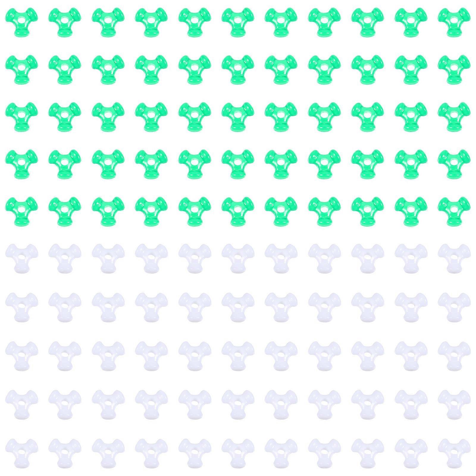 2000pcs Triangle Perle Décoration DIY Clair Bijoux Espaceur Perles Vert Blanc