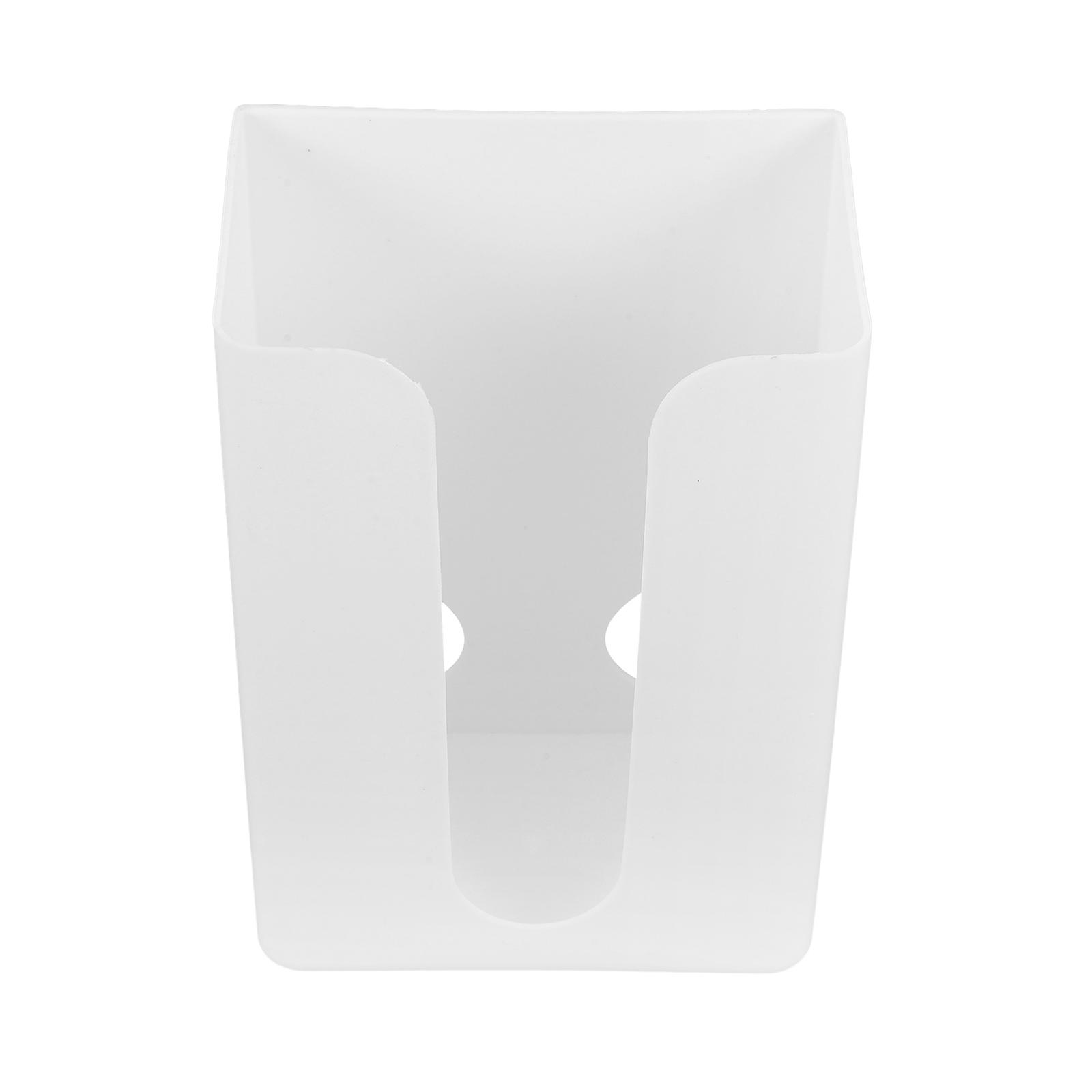 Plastic Wall-Mounted Tissue Box for Storage Use 1Pcs White Holder