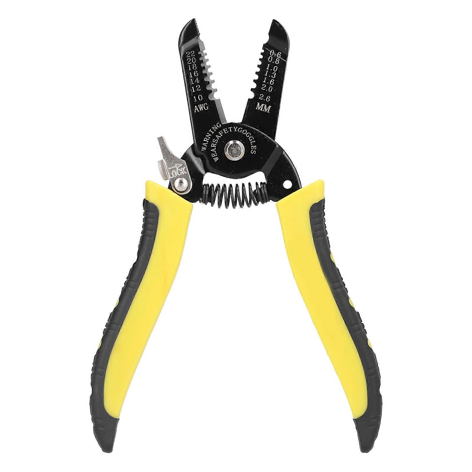 Wire Stripper HighCarbon Steel Wire and Cutting Plier for Stripping Wires of 0.62.6mm Diameter