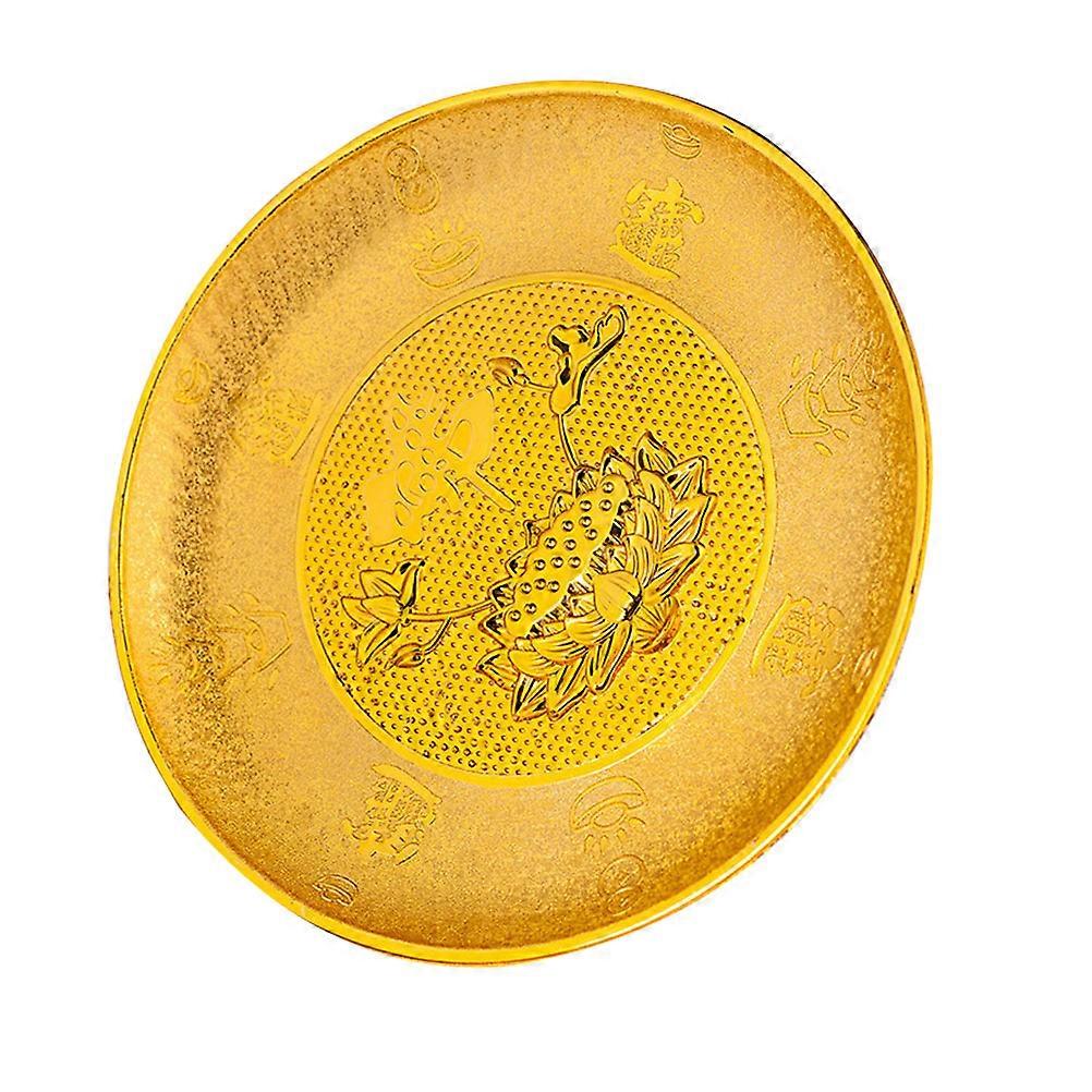 Buddhist Fruit Tray for Decor Made of Plastic with Smooth Surface and Beautiful Pattern 1pc