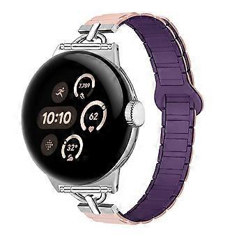 Correa de reloj de silicona magnética Tri-beads en forma de D