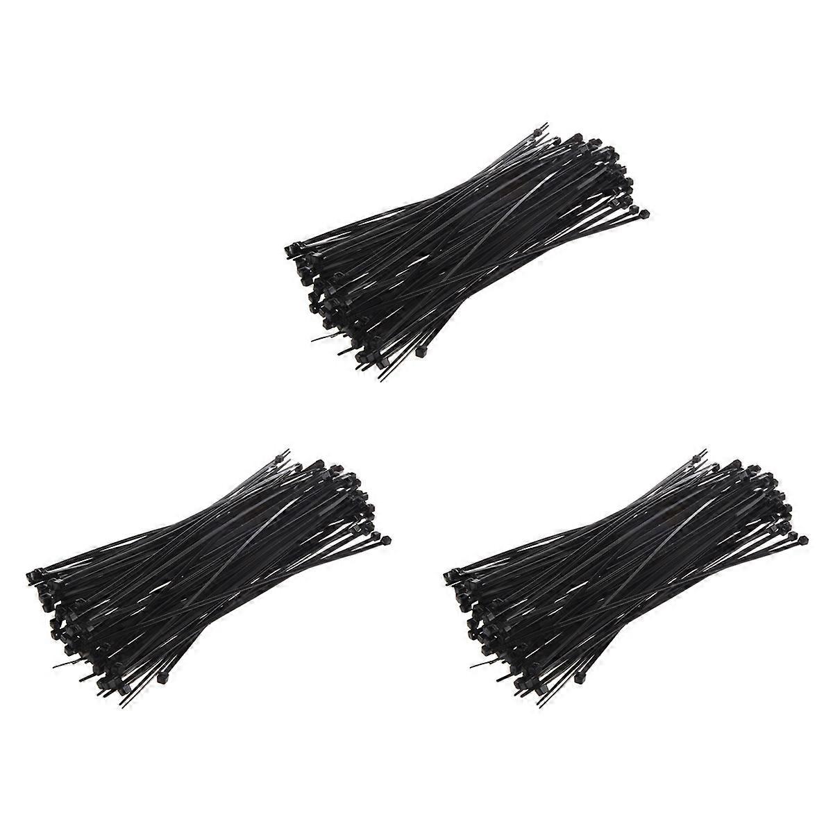 8 inch Plastic Cable Zip Ties 100-Pack (Black)