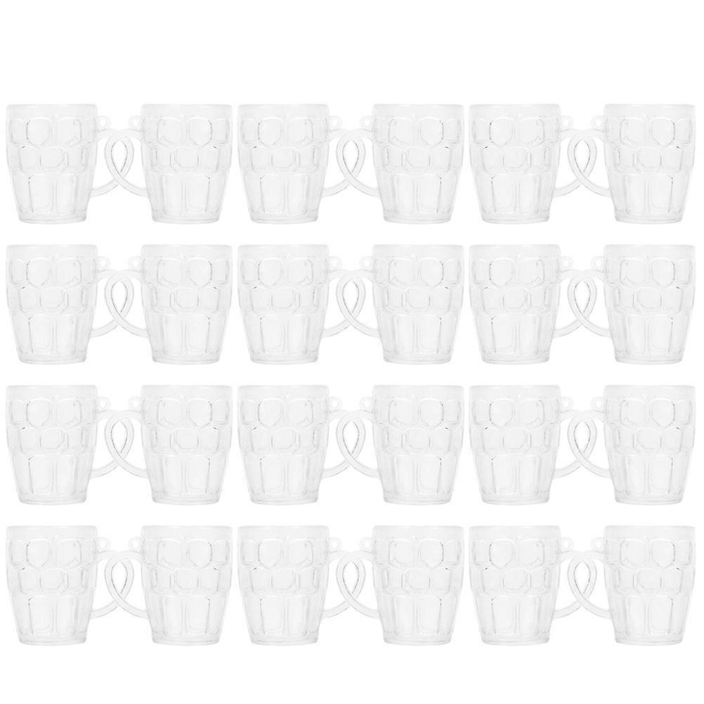 Plastic Miniature Mugs Miniature Beer Cups Photograph Props Transparent 4.50X4.00X3.00CM 24Pack