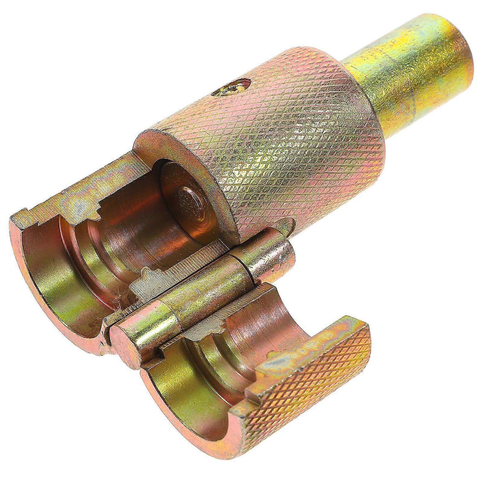 Interface Flat Mouth Tool Corrugated Bellow Interface Maker Tool for Water Supply Pipes Golden 9.2x3.5cm Three-ridge Riveting 1Pack