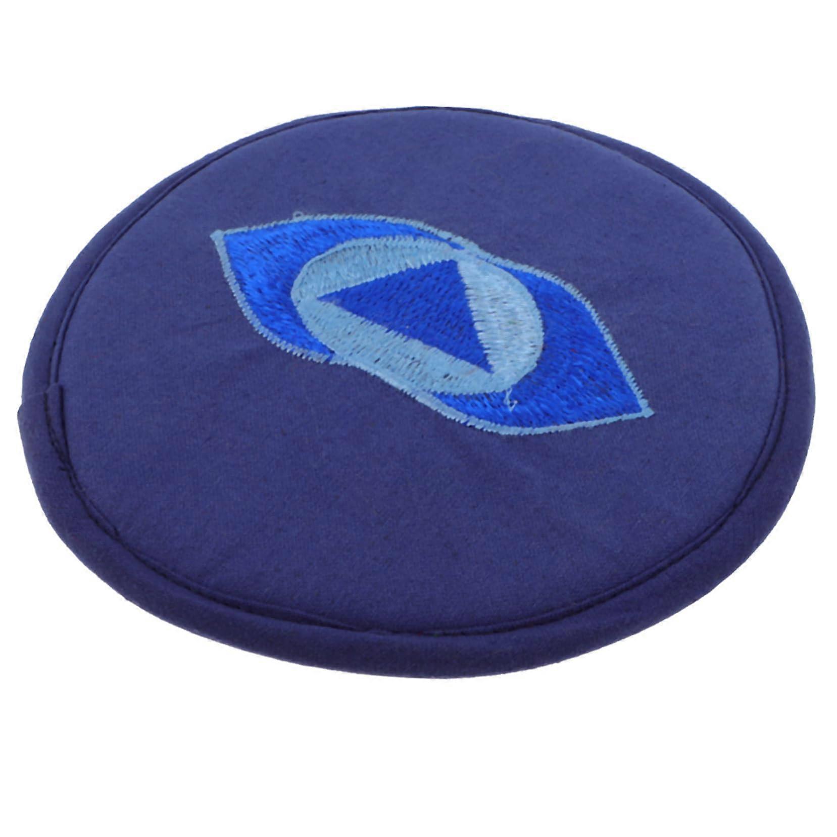 Buddha Sound Bowl Cushion Round Cotton Pad for Sound Bowls, Dual-Layer Design, Blue, Handmade Sound Mat
