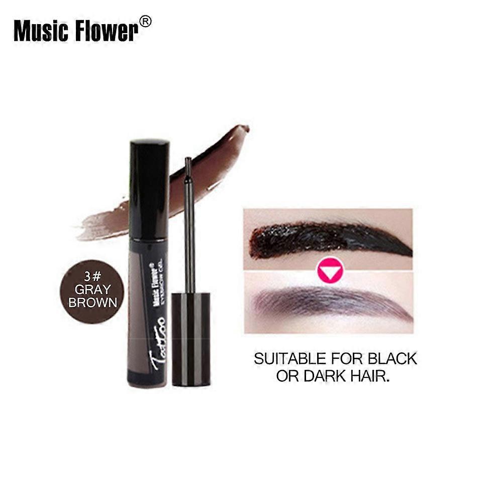 Waterproof Sweatproof Long Lasting Eyebrow Dye Cream Eyebrow Makeup 3#Grey Brown