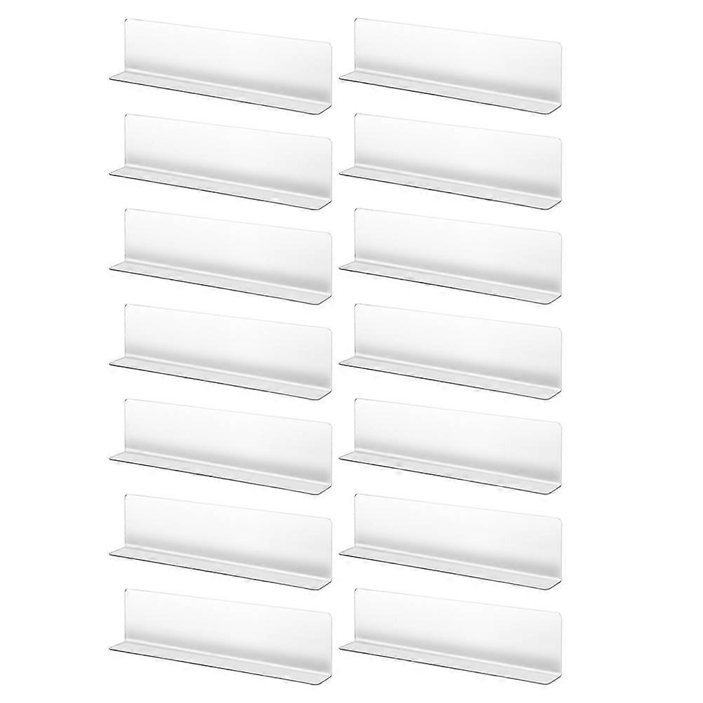 Retail Shelf Dividers L-Shaped Shelf Dividers For Supermarkets Malls Space Maximization Plastic 9.8×2.8×1.2in 20Pcs