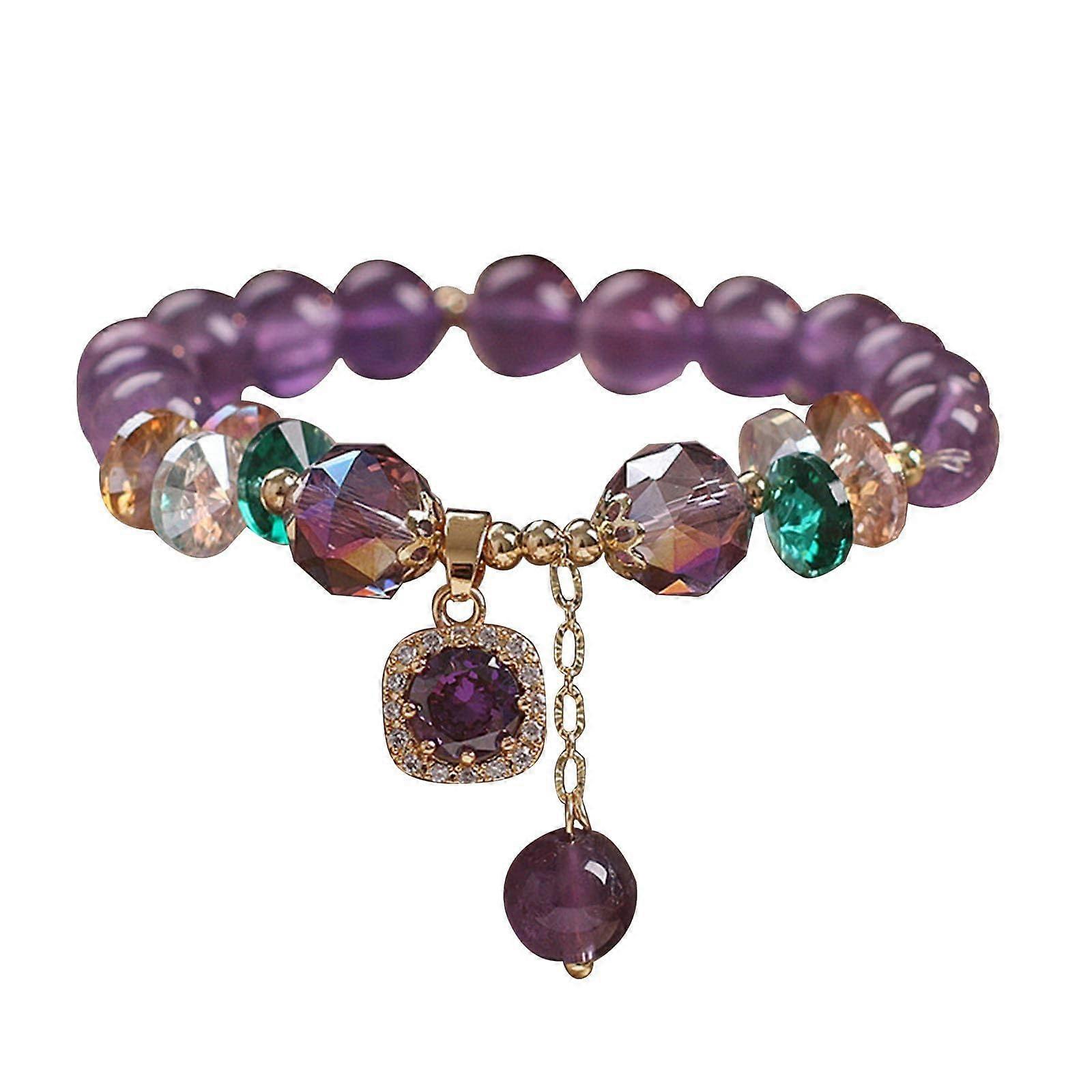 Designer Watch Natural Amethyst Irregular Zircon Chain Waterproof
