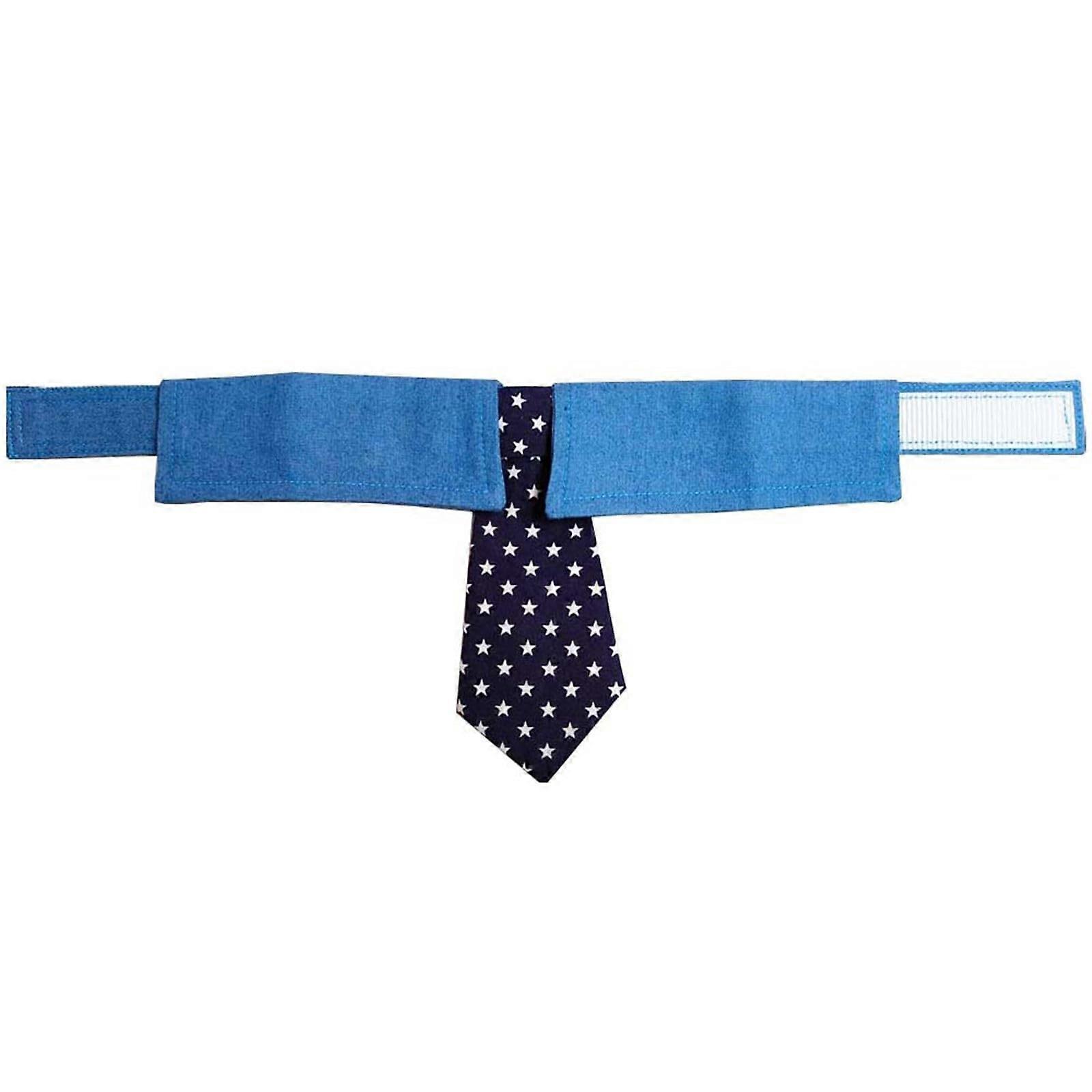 Pet Collar for Cats and Dogs, Adjustable Denim Tie Costume Accessory for Festivals and Parties, Small Size