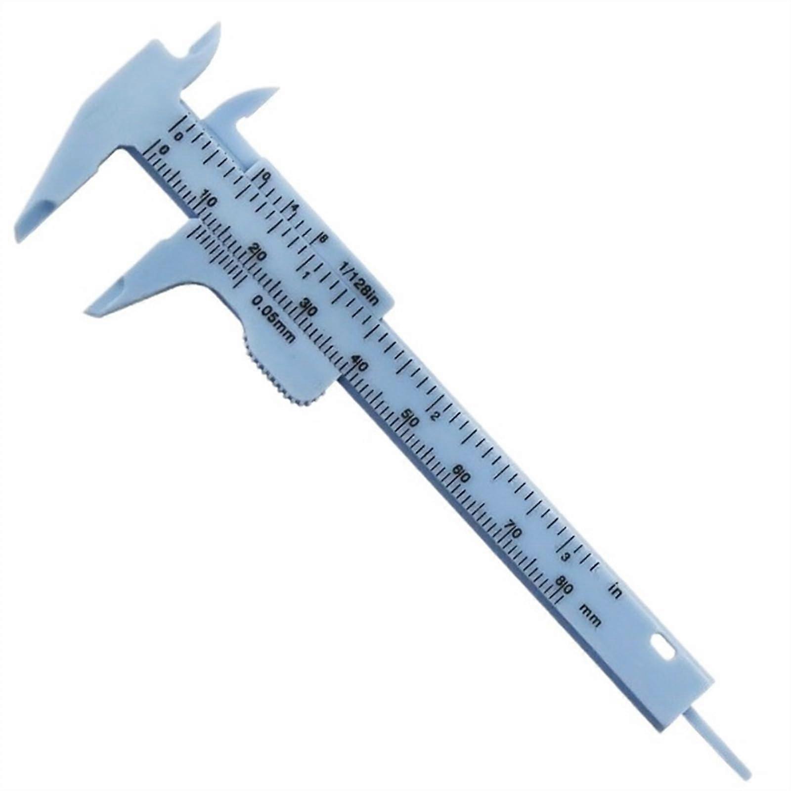 1PC 080mm Double Rule Scale Plastic Caliper Student Measuring Gauge Micrometer Measuring Ruler Inner Diameter Depth Meter (Size: E)