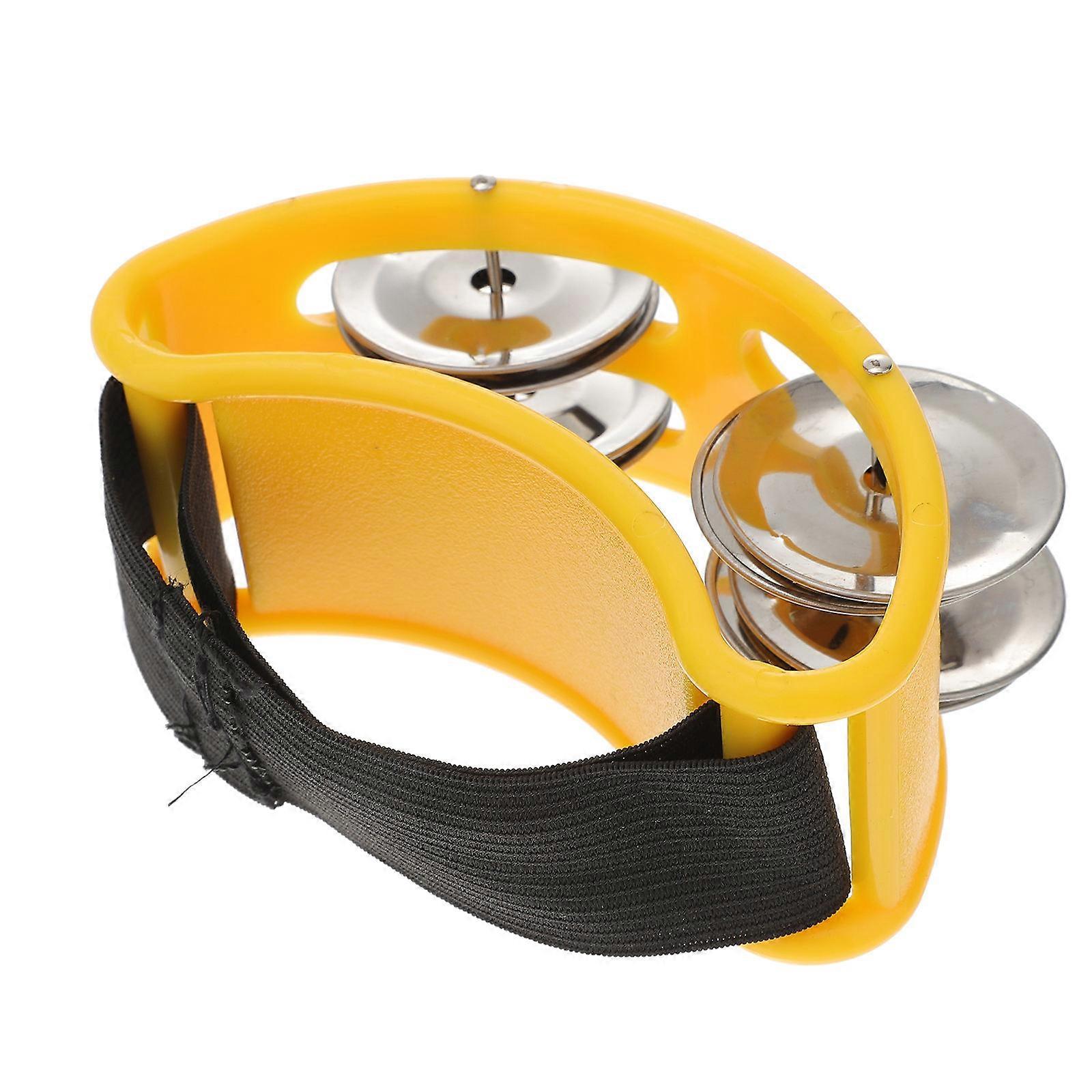 Elastic Foot Tambourine with Bells – Durable Percussion Instrument for Adults and Music Education Stage Performance