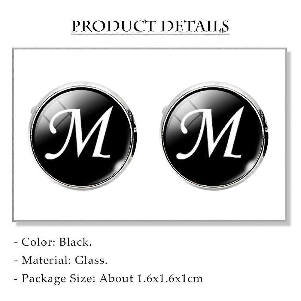 Sleeve Buttons Cover Cufflink Glass Copper Round 1.6*1.6cm Casual Wear 1 Pair