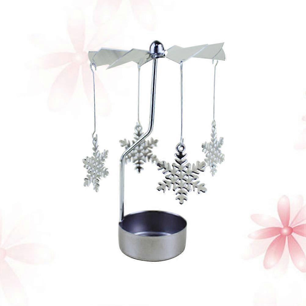 Rotating Tea Light Stand Metal Table Decorations Centrepiece Thanksgiving 3.1×3.1×5.1in 1Set