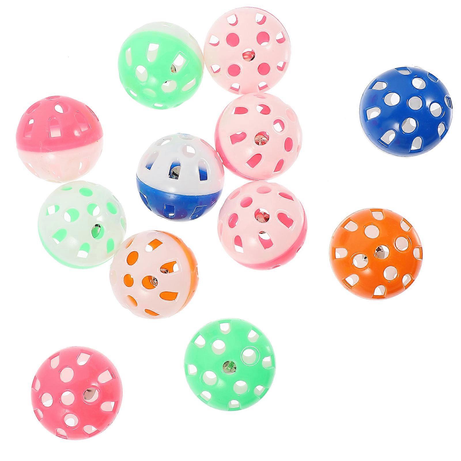 Durable Plastic Bell Balls for Birds – Sturdy Bite Resistant Interactive Cage Toy for Parrots and Cats