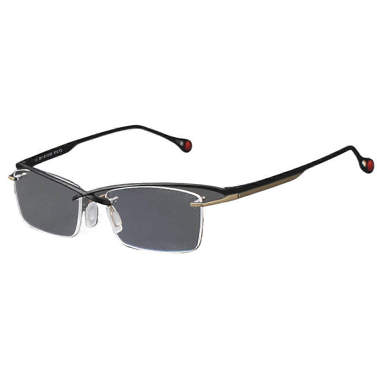 High quality titanium glasses frame for men double color hollow large face half