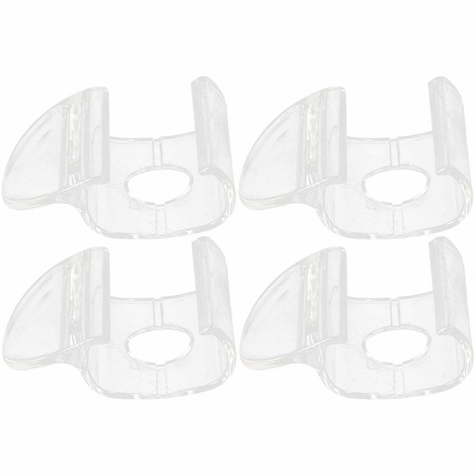 4-Pack Clear Roller Shade Handles for Cordless Window Blinds Pull Tabs Replacement Transparent Lift Assist Handles for Window Coverings