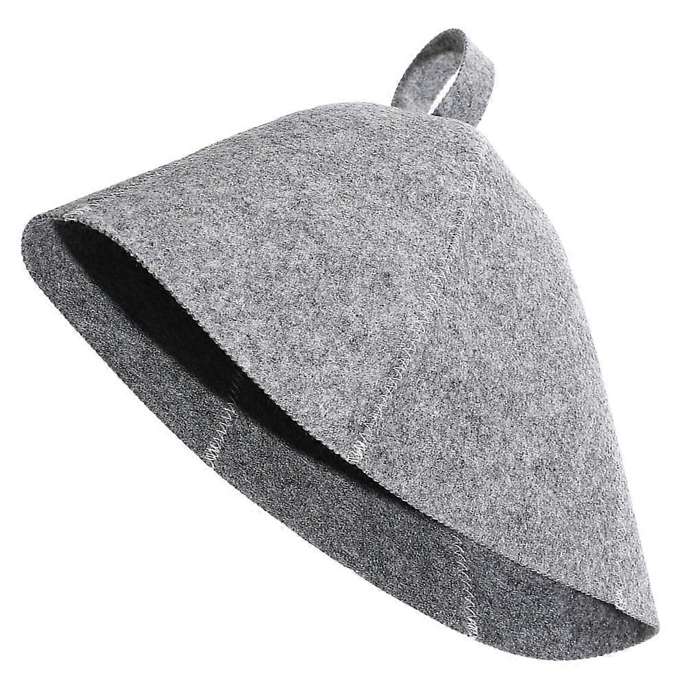 Grey Felt Sauna Hat for Water Absorption for Home Use