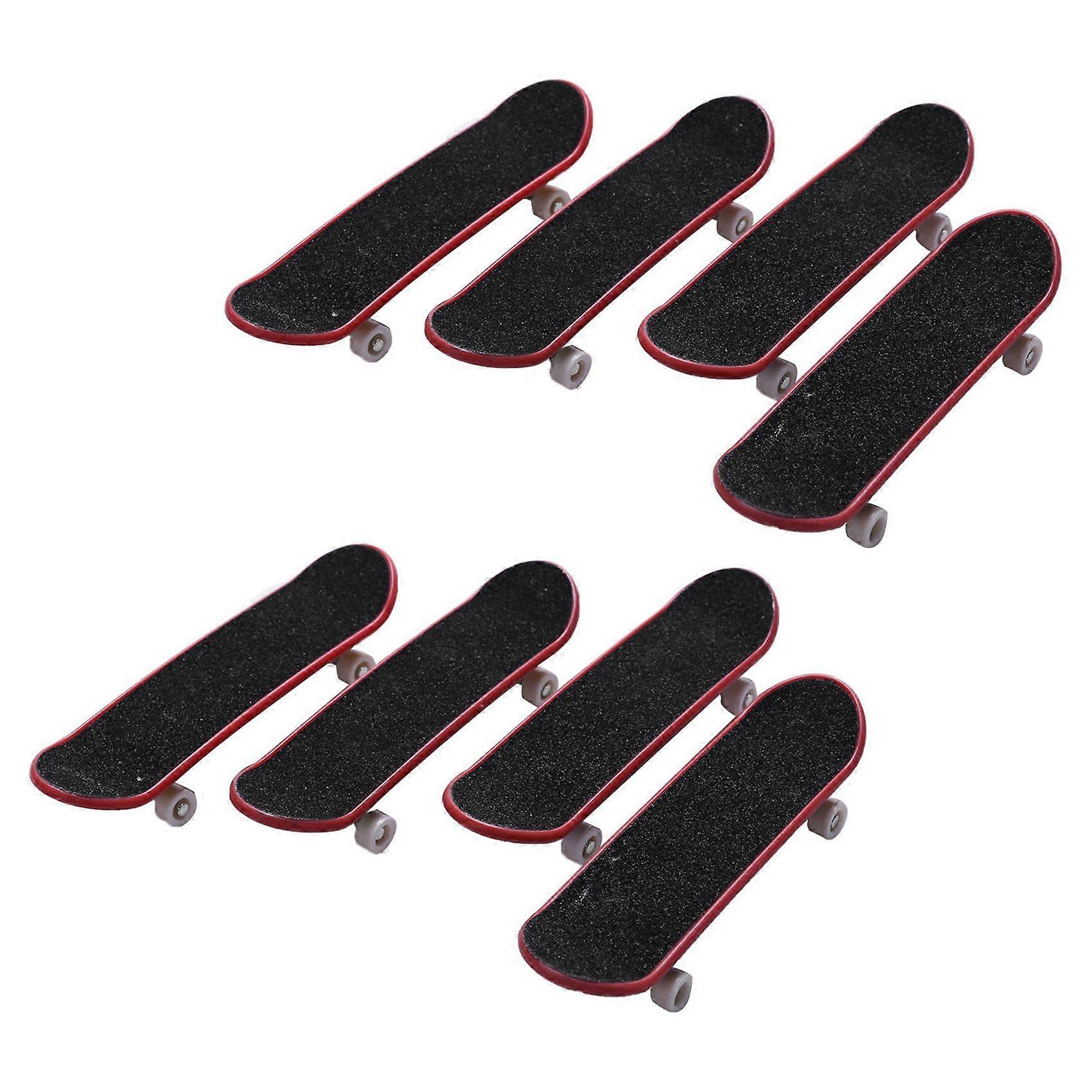 8 Pcs Professional Mini Fingerboards/ Finger Skateboard, Matte (Random Patterns and Colors)
