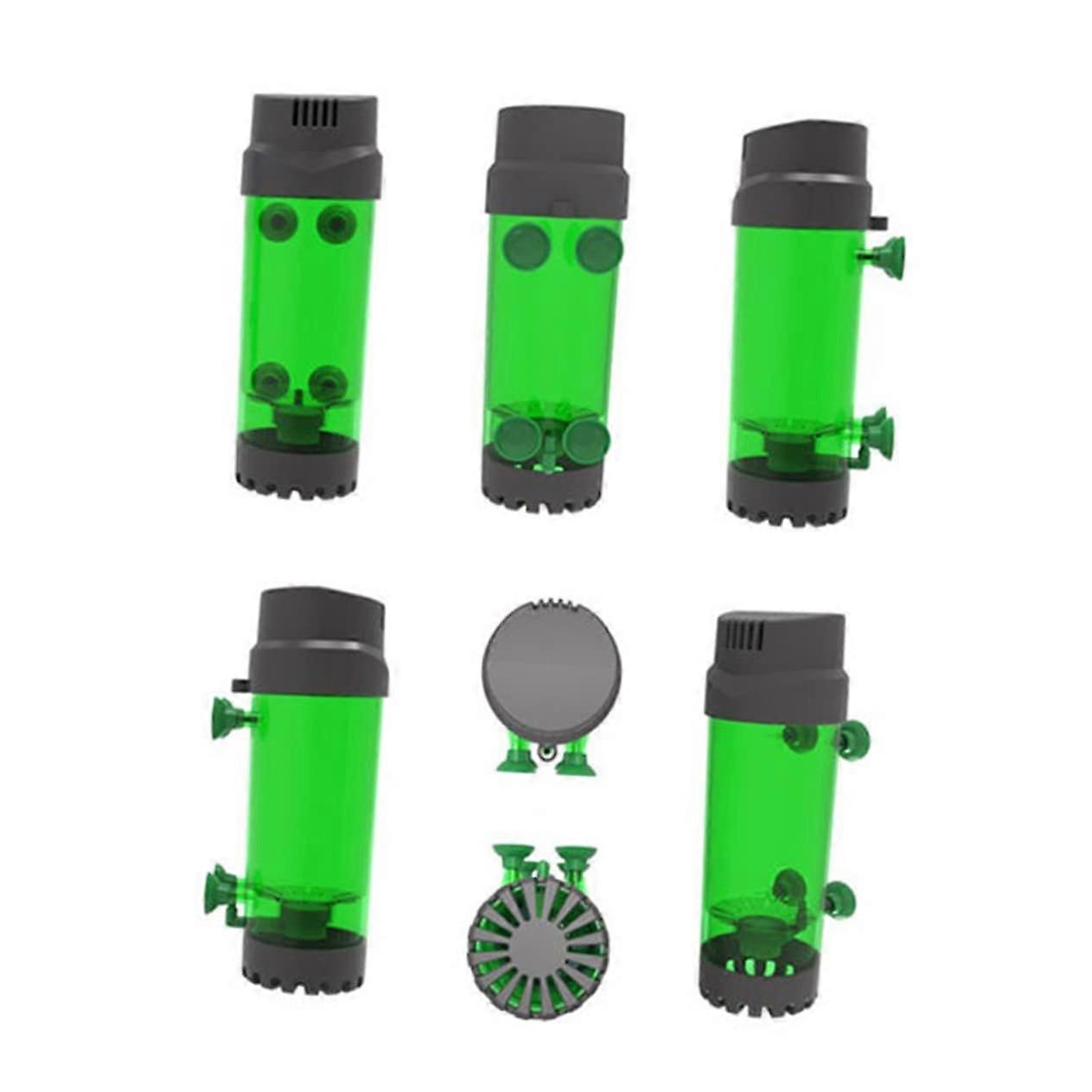 Fluidized Water Filter for Aquariums 22.4x7.9cm Black Effective Cleaning Tool for Small and Round Fish Tanks