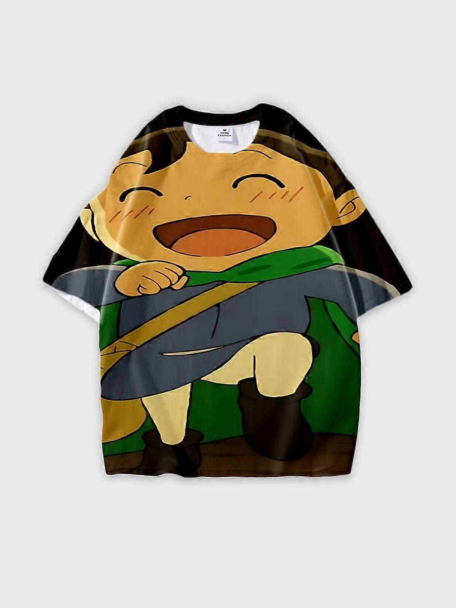 T-shirt round neck Cartoon Pattern loose short sleeve C2039