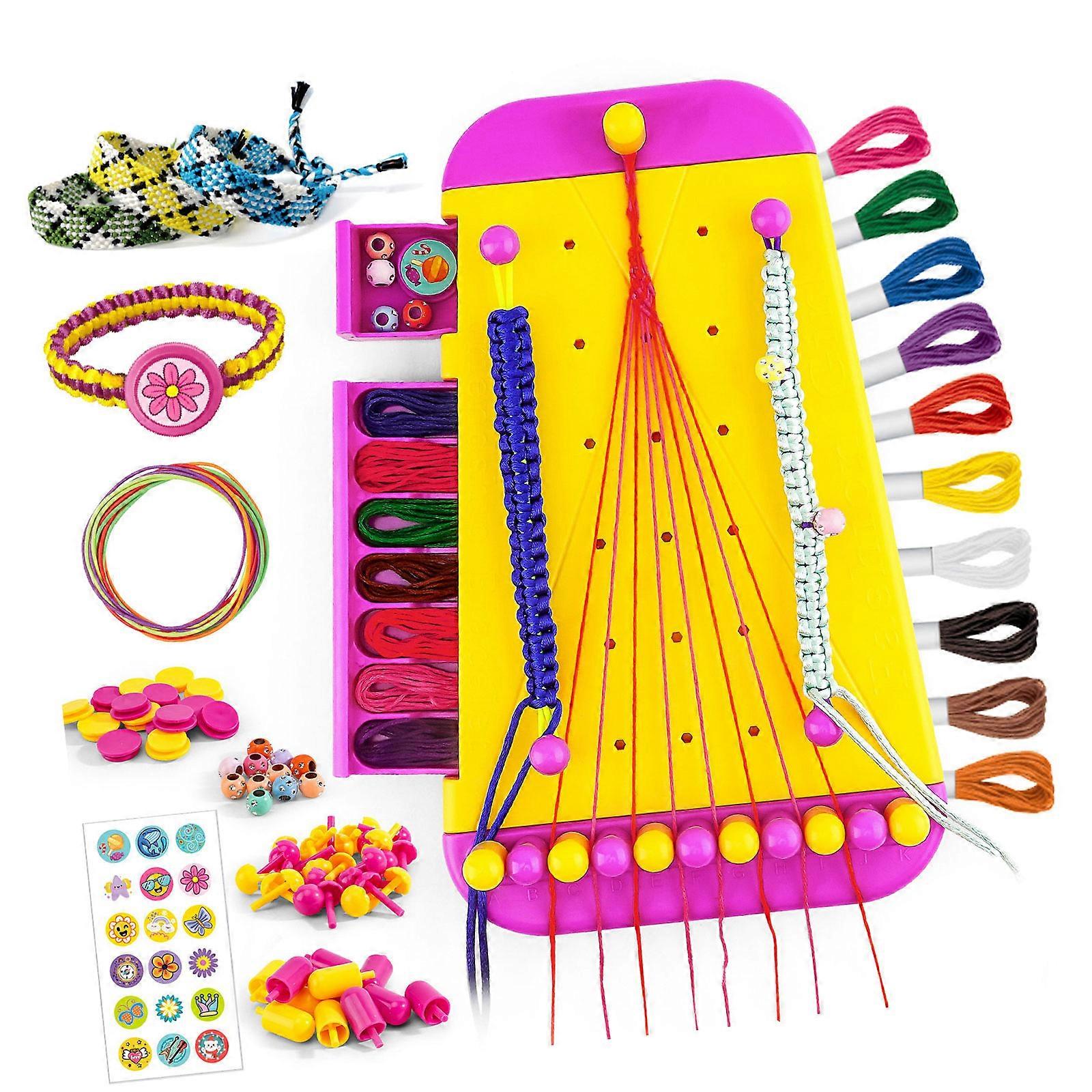 Friendship Bracelet Maker Set Inspires Creativity and Hands On Skills for Unique Designs for Kids and Beginners  Yellow